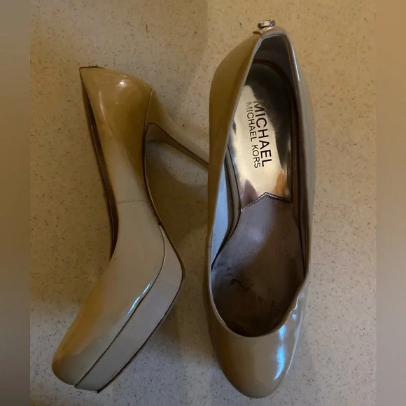 michael kors yasmine platform nude heels size 7 1/2 - Picture 2 of 5